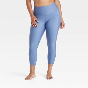 Women's Blue High-Waisted Leggings